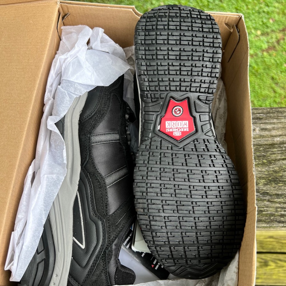 Skechers Work Shoes Soft Stride Grinnell 10 Black Composite Toe Gorpcore Utility - Picture 3 of 6